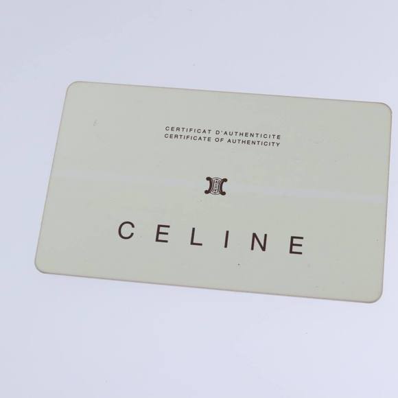 CELINE Tote Bag Leather Silver Auth 88261 - Picture 12 of 16